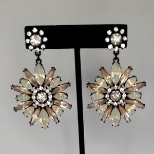 INC Rhinestone Flower Drop Earrings - NWT